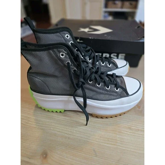 HTF Converse Run Star Hike High Concrete Heat sneaker sz 10.5 - Picture 3 of 8